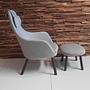 Vitra HAL Lounge Chair Stoff Credo Grau Ottoman 2