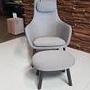 Vitra HAL Lounge Chair Stoff Credo Grau Ottoman 8