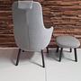 Vitra HAL Lounge Chair Stoff Credo Grau Ottoman 10