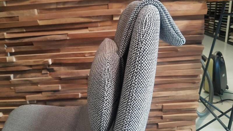 Vitra HAL Lounge Chair Stoff Credo Grau Ottoman 13