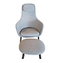 Vitra HAL Lounge Chair Stoff Credo Grau mit Hocker 6