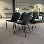 Walter Knoll 4er Set Sheru Stühle Stoff Grau Metall Schwarz 3