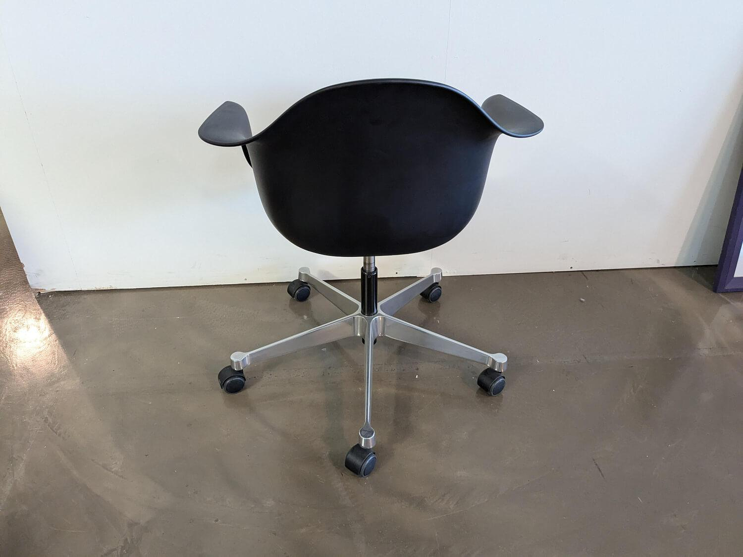 Eames Plastic Armchair PACC Fabric Checker Black White 1