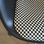 Eames Plastic Armchair PACC Fabric Checker Black White 5