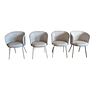 4er-Set Mikado Sessel Stoff Savana Sand Melange Creme 5