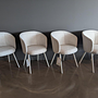 4er-Set Mikado Sessel Stoff Savana Sand Melange Creme 9