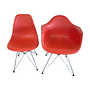 Vitra Eames Plastic Sidechair und Armchair Rot Kunststoff 7