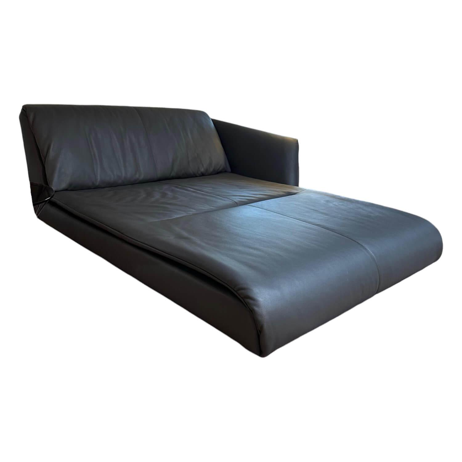Walter Knoll Recamiere-Set Leder Chasmere Schiefer Schwarz 0