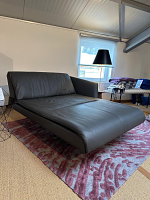Walter Knoll Recamiere-Set Leder Chasmere Schiefer Schwarz 8