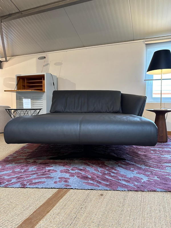 Walter Knoll Recamiere-Set Leder Chasmere Schiefer Schwarz 7