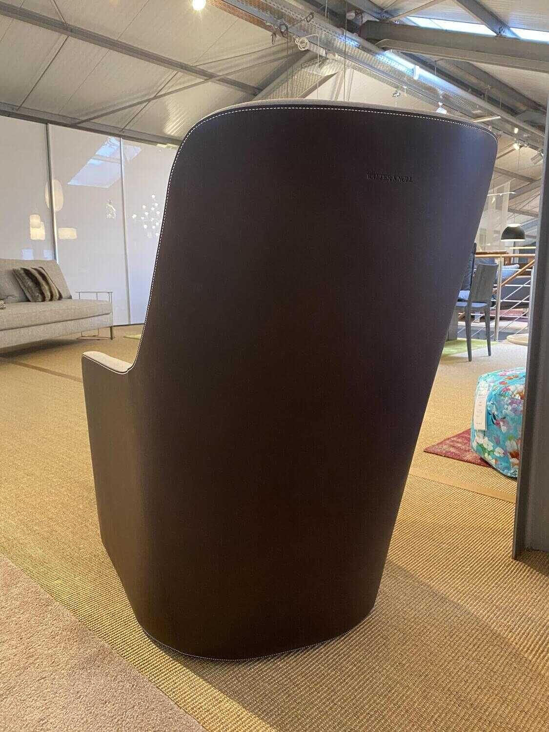 Walter Knoll Sessel Foster 520-10C Flanell Grau mit Hocker 4