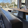 Walter Knoll Bank Ison Leder Grau Gestell Stahl 1