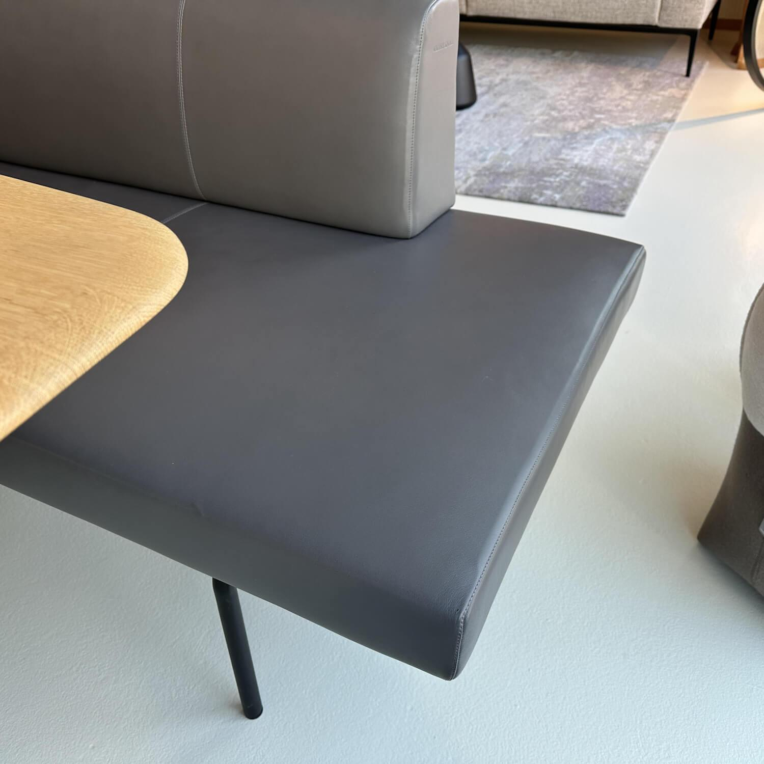 Walter Knoll Bench Ison Leather Gray Frame Steel 4