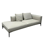 Jaan Living Recamiere 3-Seater Leather Chalk Gray 0