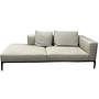 Jaan Living Recamiere 3-Sitzer Leder Chalk Grau 6