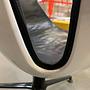 Schalensessel FK Leder Schwarz Schale Weiß Gestell Aluminium 1