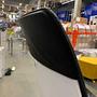 Schalensessel FK Leder Schwarz Schale Weiß Gestell Aluminium 4