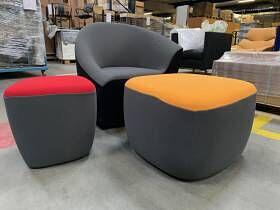 Walter Knoll Sessel Seating Stone mit 2 Hockern 6
