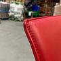 Schalensessel FK Leder Congress Rot Gestell Aluminium 4