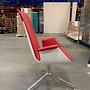 Schalensessel FK Leder Congress Rot Gestell Aluminium 12