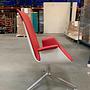Schalensessel FK Leder Congress Rot Gestell Aluminium 3