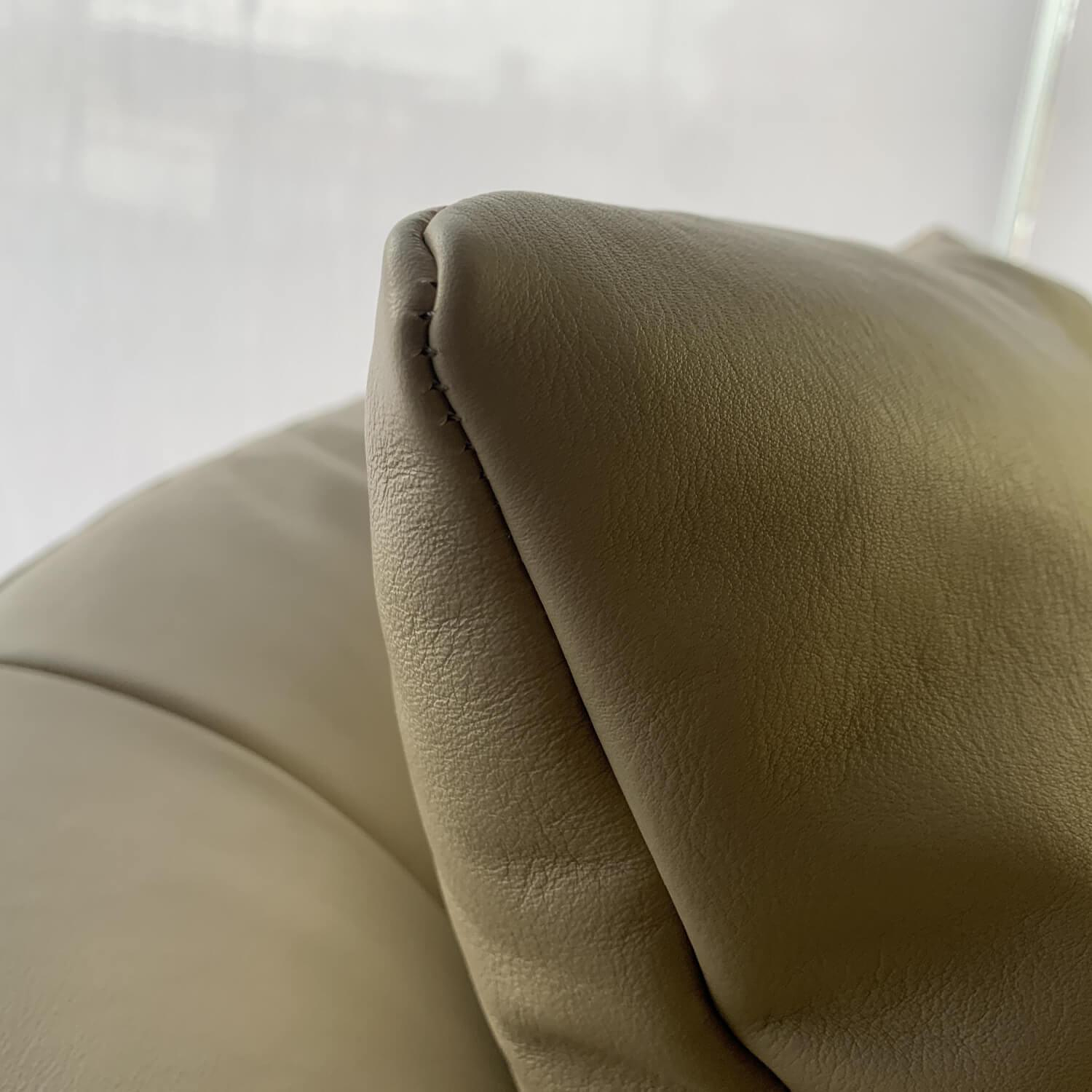 Walter Knoll Sofa Ishino Elen Leder 1391 Leinen Grün 2