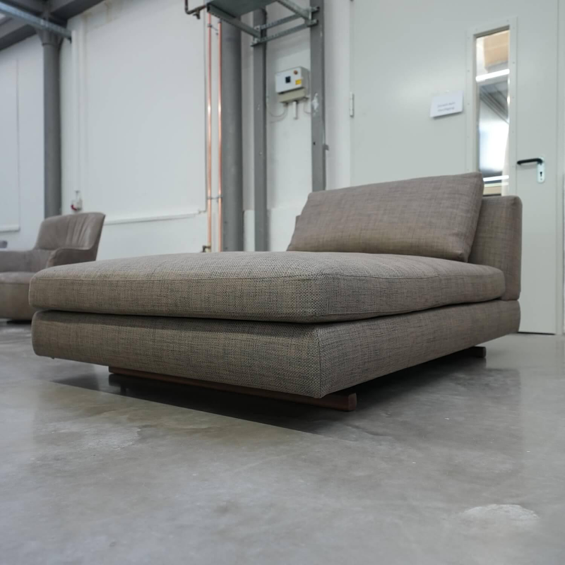 Tama Living Sofa Fabric Duala 7672 Checkerboard Gray Sled Walnut 10