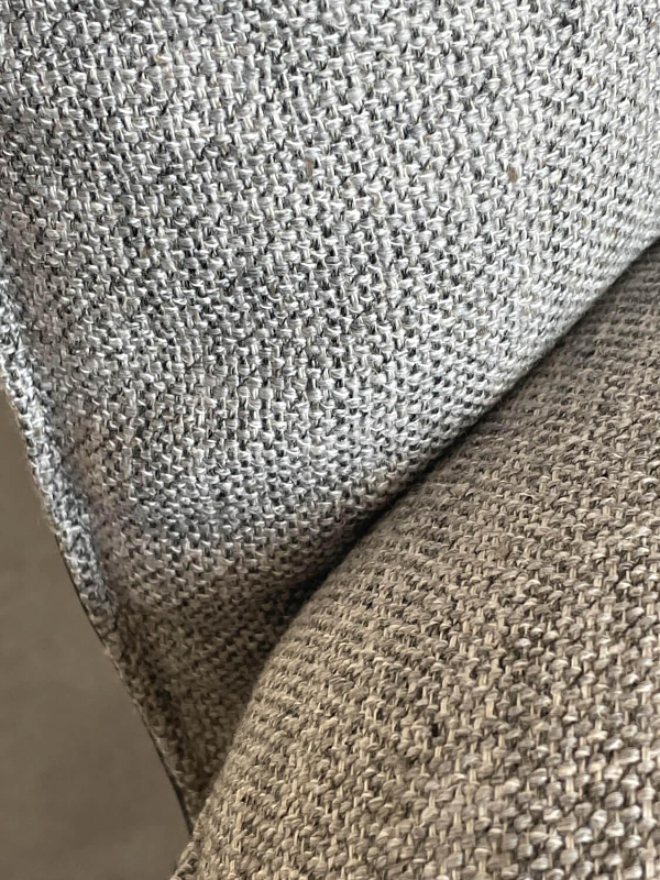 Walter Knoll Sessel Ishino Stoff Kies Grau mit Lederrücken 11