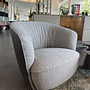 Walter Knoll Sessel Ishino Stoff Kies Grau mit Lederrücken 9