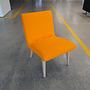 Walter Knoll Stuhl Vostra Holz Bezug Orange Gestell Eiche 6