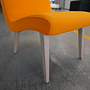 Walter Knoll Stuhl Vostra Holz Bezug Orange Gestell Eiche 5