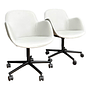 Walter Knoll 2er Set Sheru Drehbarer Armlehnstuhl Leder Grau 6