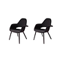 Vitra Organic Chair Bezug Cosy Schwarz Gestell Esche Schwarz 0