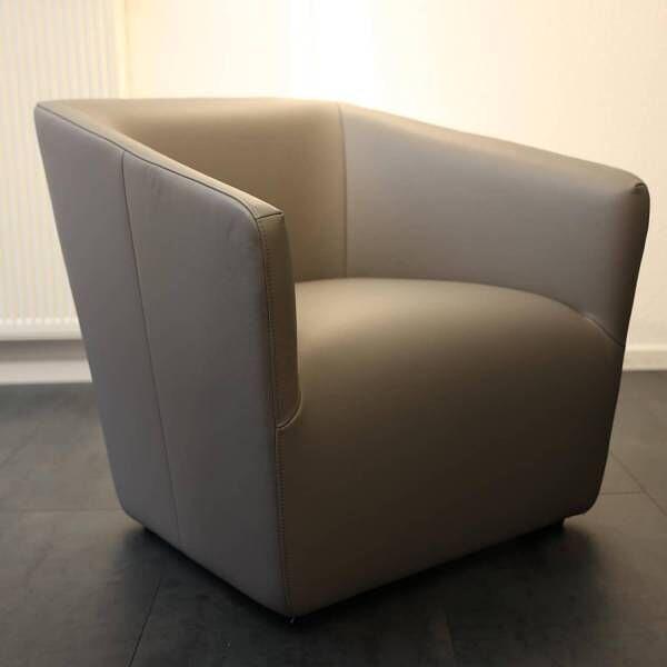 Vitra Occasional Lounge Chair Leder Premium L40 Granit 4