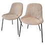 Walter Knoll Sheru Stuhl 2er-Set Stoff Bluewash Beige 0