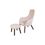 Vitra Hal Stoff Dumet Beige Grau Holzfüße mit Hocker 2