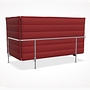 Sofa Nische 2-Sitzer Stoff Laser Rot 10