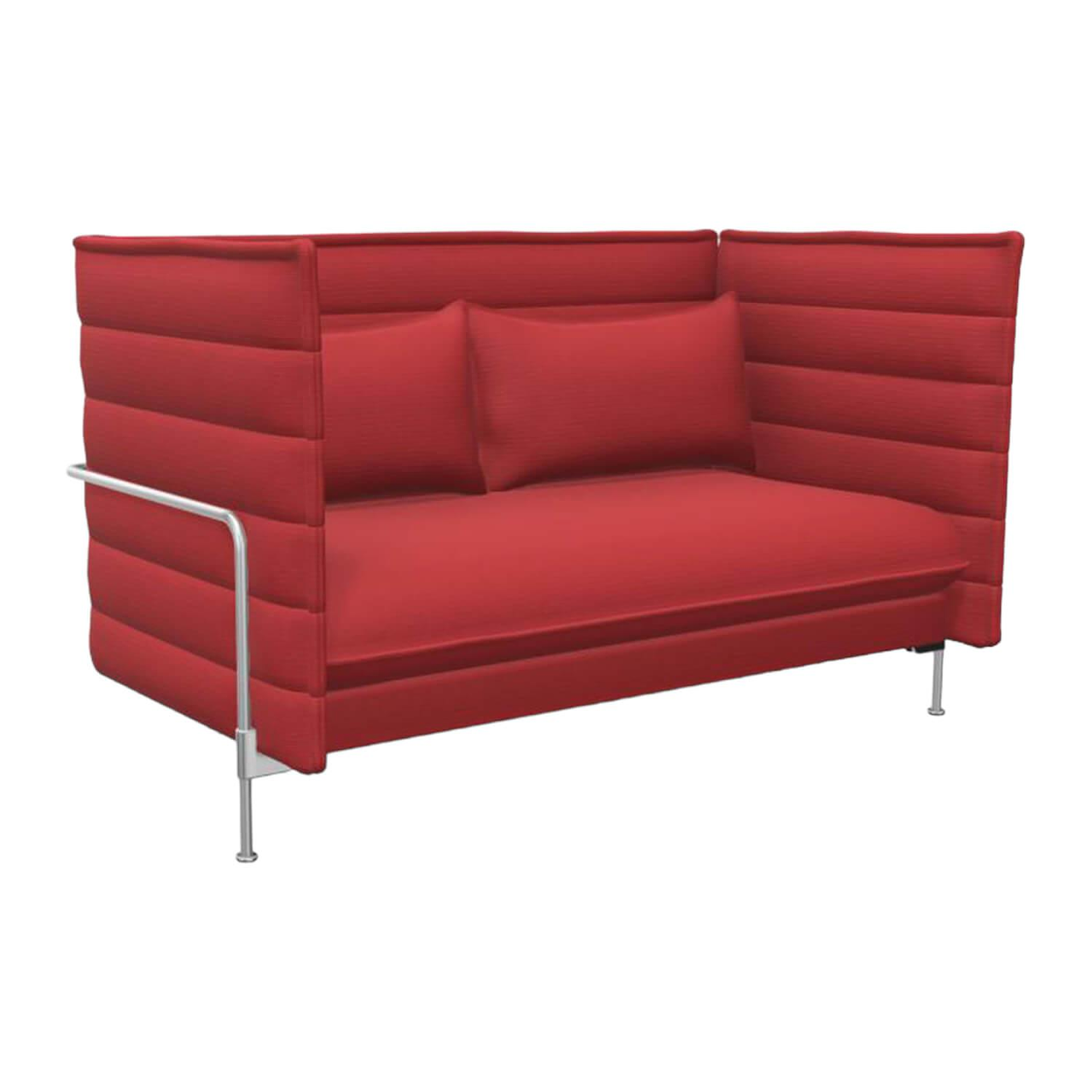 Sofa Nische 2-Sitzer Stoff Laser Rot 7