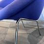 Walter Knoll Sessel 369 Stoff Blau 4-Bein Untergestell 2