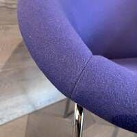 Walter Knoll Sessel 369 Stoff Blau 4-Bein Untergestell 9