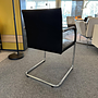 Walter Knoll Stuhl George Leder Schwarz Gestell Chrom 12