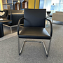 Walter Knoll Stuhl George Leder Schwarz Gestell Chrom 6