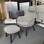 Vitra HAL Stoff Credo 120 Sessel mit Ottoman 5