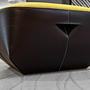 Hocker Isanka Sitz Stoff Harald Gelb Korpus Kaffee Braun 9