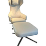 Vitra Grand Repos Leder Premium 73 Ton Grau mit Ottoman 0