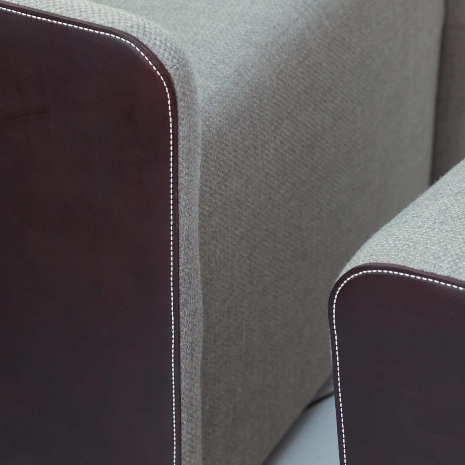 Walter Knoll Foster 520 Armlehnsessel mit Hocker, Stoff 3