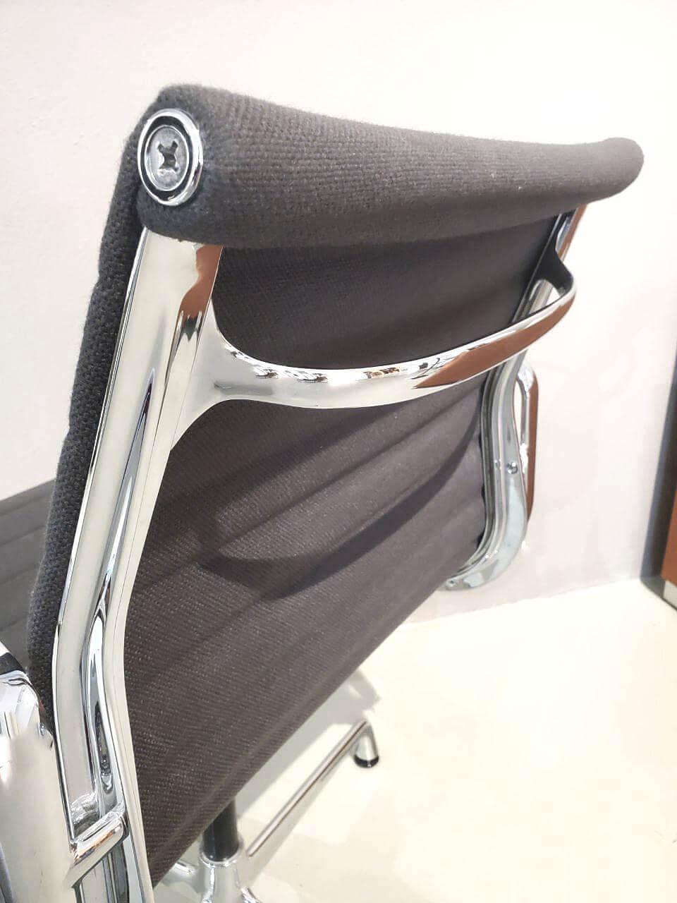 Vitra Stuhl Aluminium EA 108 Stoff Schwarz 2