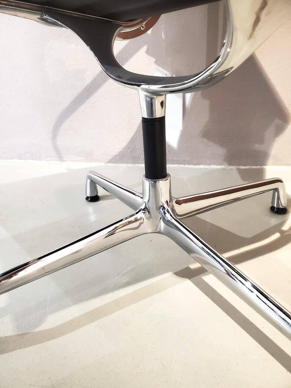 Vitra Stuhl Aluminium EA 108 Stoff Schwarz 6