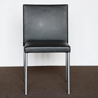 Walter Knoll Jason Lite 1700 Leather Chair Black Steel Frame 7
