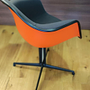 Vitra Eames DAL Chair Plastic Dark Grey Shell Red 5